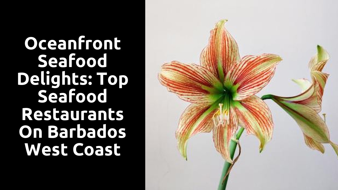 Oceanfront Seafood Delights: Top Seafood Restaurants on Barbados West Coast