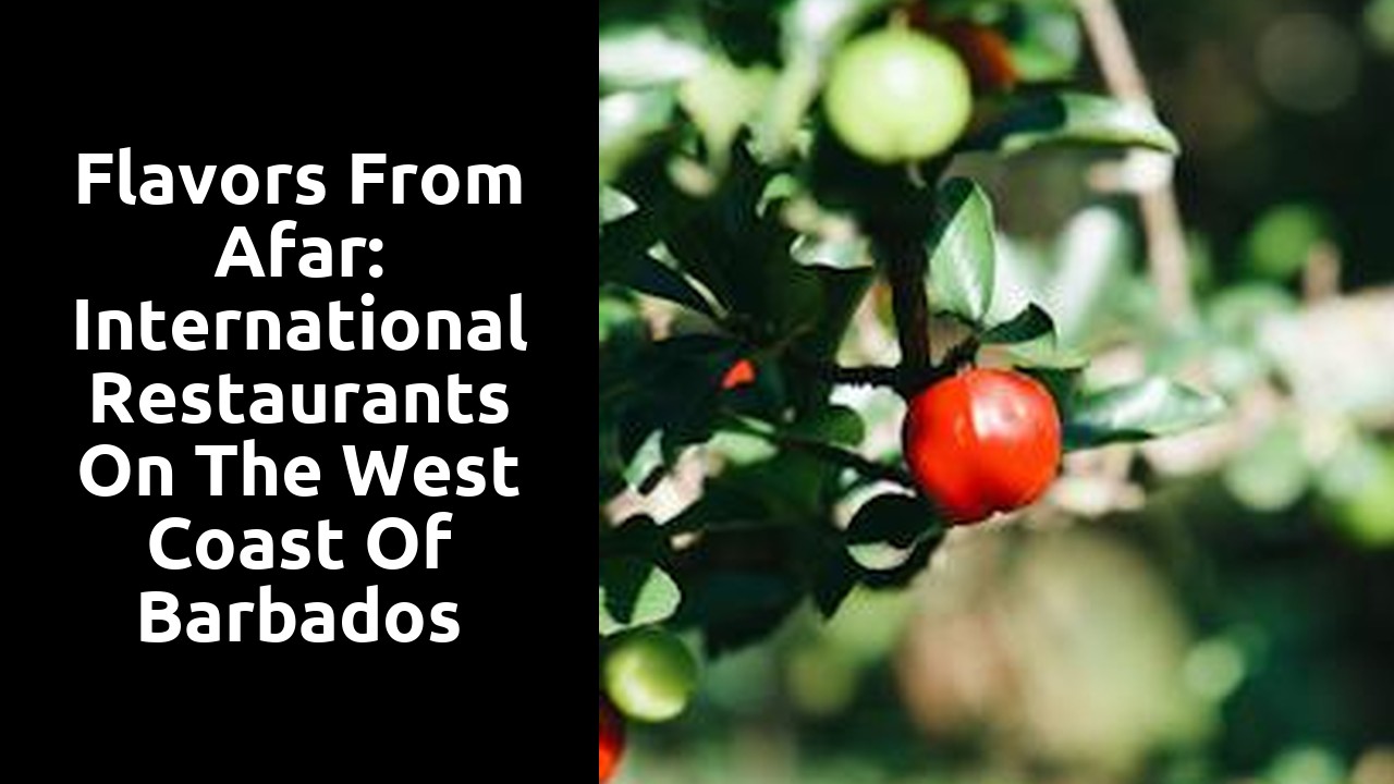 Flavors from Afar: International Restaurants on the West Coast of Barbados