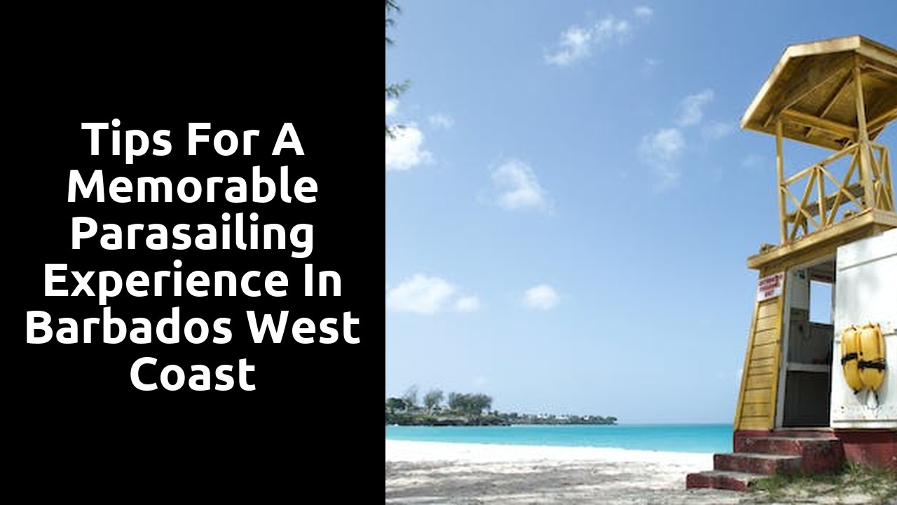 Tips for a Memorable Parasailing Experience in Barbados West Coast